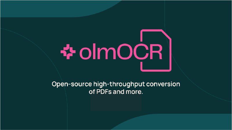 #开源 #OCR #PDF #AI #PDF⭐ OlmOCR - 从 PDF 中提取文字的开源 AI 工具🐙 开源页面OlmOCR 基于 Qwen2-VL-7B-Instruct 模型，用 GPT-4o 标记了 25 万页 PDF 对其进行了微调