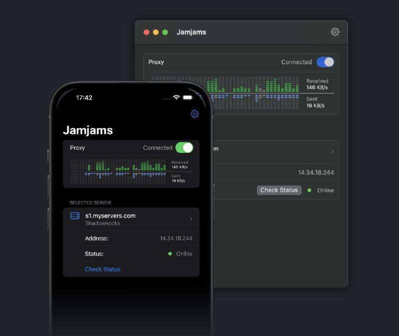 #VPN #科学上网Jamjams-适用于Apple设备的Shadowsocks和 VMess代理客户端介绍jamjams是一个强大的网络应用程序，它允许您的Mac连接到Shadowsocks和VMess代理服务器