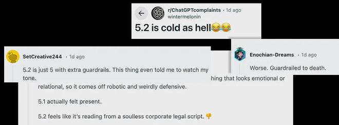 🤖GPT-5.2被指“无聊”？实测揭示其专业可靠性与市场定位OpenAI近期发布的GPT-5.2模型，尽管CEO奥特曼庆祝其首日消耗突破万亿Token，却在社交媒体上遭遇用户“无聊”、“敷衍”的负面评价