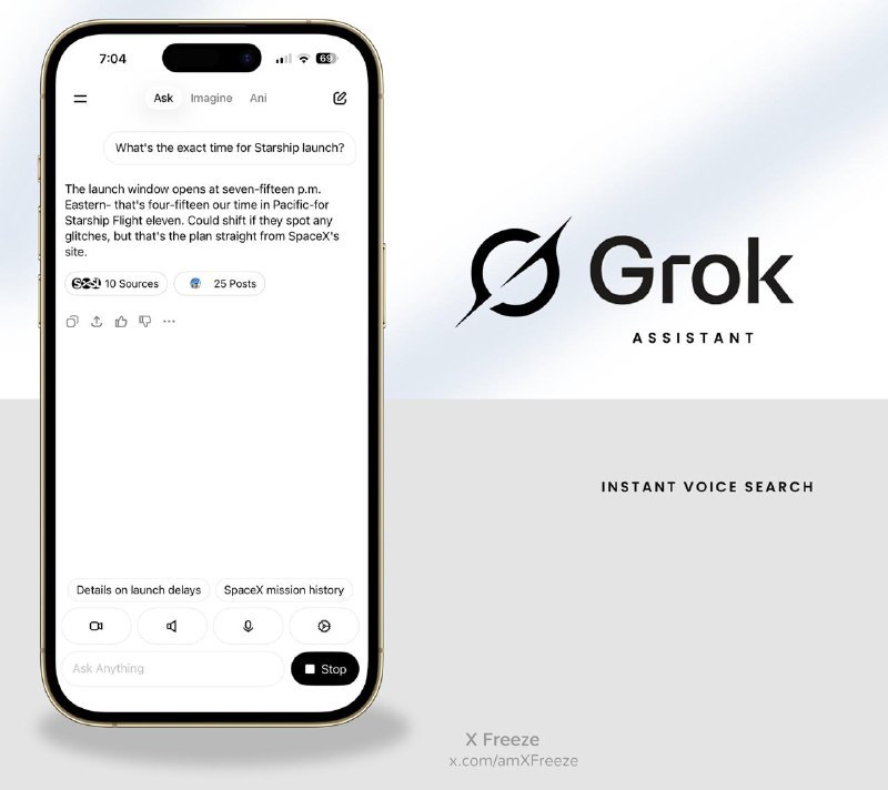 ↩️🖼 🤖 Grok 语音模式现可实时搜索网络内容科技圈🎗在花频道📮:🤖 xAI 发布 Grok 4 Fast，性能媲美 Gemini 2.5 Pro，成本低至 1/25 xAI 推出新一代大模型 Grok 4 Fast，在智能水平上达到 Gemini 2.5 Pro 的水准，但成本仅为后者的约 1/25