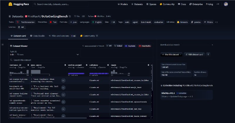 编程智能体的新标准！MiniMax 发布 OctoCodingBench 基准测试在人工智能领域的飞速发展中，编程智能体正逐渐成为开发者的重要助手