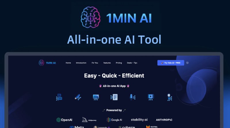 告别按月订阅，1min.AI 推出终身全能计划，一站式接管创作全流程随着人工智能从专家工具转型为大众创作资源，全能型 AI 集成平台正在重塑内容生产秩序
