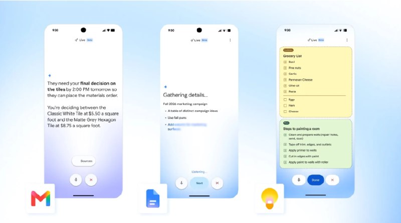 Google Workspace全线接入Gemini语音交互，告别手动打字时代谷歌近日宣布为其Workspace办公生态系统推出一系列基于Gemini的人工智能语音新功能，正式将先进的对话式语音交互深度整合进Gmail、Google Docs和Google Keep三大核心产品之中