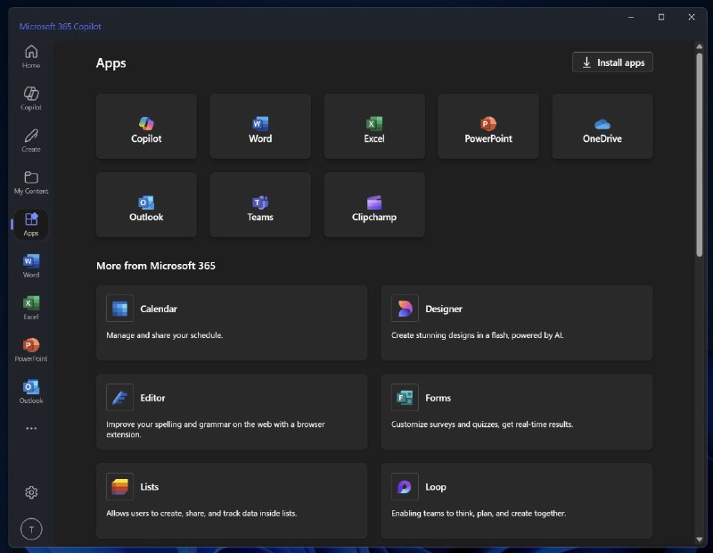Microsoft 365 Copilot 应用将在 Windows 11 上自动安装微软在强制为Windows系统预装应用上的做法似乎没有停止的意思