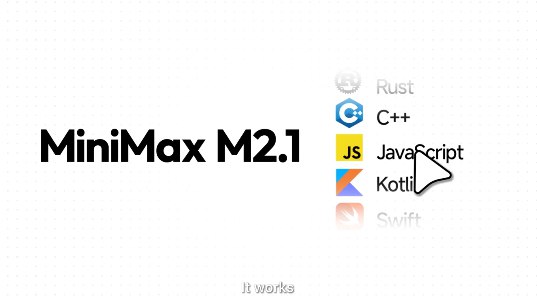 MiniMax Agent 平台上线开源编码和代理模型 MiniMax M2.1MiniMax M2.1正式上线