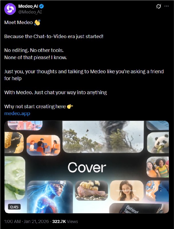 Medeo AI新版正式在海外发布：自然语言一键改脚本，普通人也能拍大片作为AI领域的领先平台，AIbase密切关注全球AI技术动态
