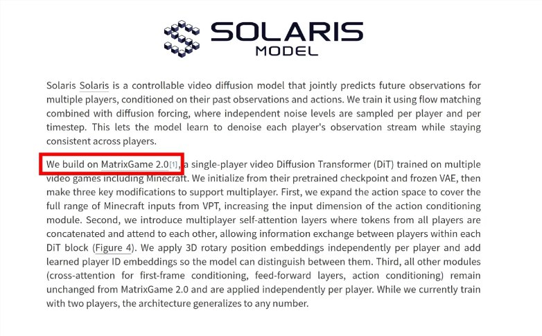 谢赛宁团队发布首个多人视频世界模型 Solaris，采用昆仑万维 Matrix-Game2.0底座近日，DiT（Diffusion Transformers）作者、纽约大学助理教授谢赛宁团队正式发布全球首个多人视频世界模型 Solaris