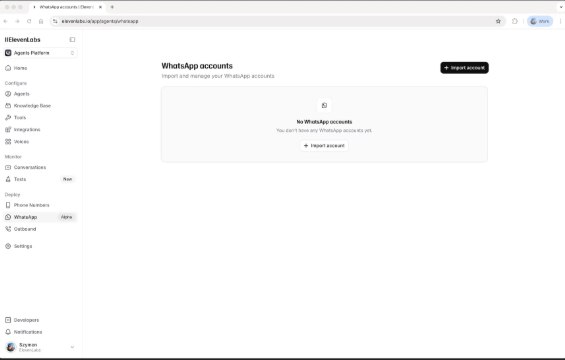 ElevenLabs打通WhatsApp！AI语音助理可接打电话、批量外呼，客服革命正式落地全球AI语音领导者ElevenLabs于2025年12月18日宣布一项里程碑式更新:其AI语音智能体（Agents）正式深度集成WhatsApp，首次实现文字+语音双模全渠道交互——用户既可通过文字聊天获取服务，也能直接拨打或接听WhatsApp语音电话，与拥有超逼真人声的AI助理实时对话