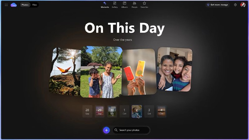 微软发布 OneDrive 照片体验重大更新10月8日，在 Copilot + OneDrive 数字活动上，微软宣布了 OneDrive 照片体验的重大更新