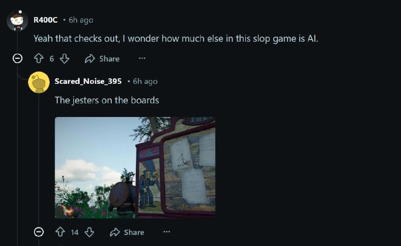 《红色沙漠》又遭批评 隐瞒使用AI创作画作尽管《红色沙漠》首发24小时就售出了200万套游戏，Steam同时在线峰值接近24万，但《红色沙漠》引起的争议也越来越多