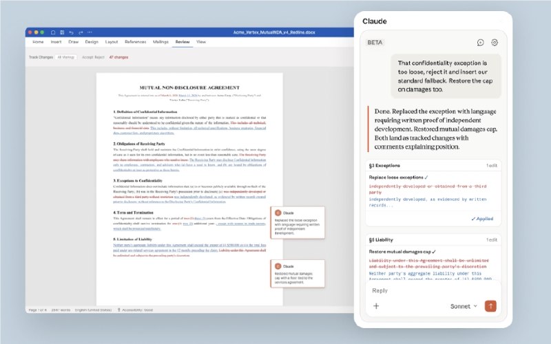 Anthropic 发布 Word 版 Claude，精准突围法律与金融行业人工智能公司 Anthropic 近日正式发布了面向 Microsoft Word 的Claude插件测试版