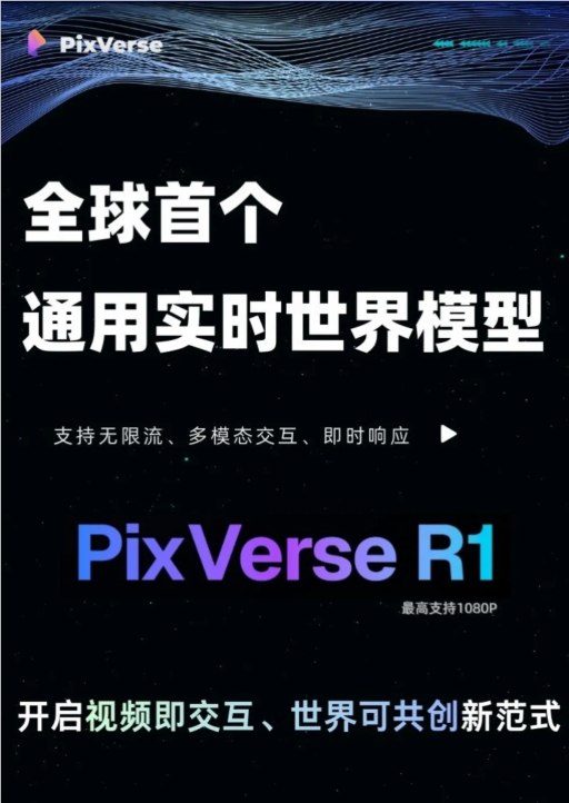 爱诗科技发布全球首个通用实时世界模型 PixVerse R1，最高1080P 画质继发布全球首个通用实时世界模型 PixVerse R1后，其技术内核与应用场景近日同步亮相 —— 该模型通过三大核心技术的环环相扣，实现 “让虚拟世界活起来” 的实时交互体验，同时在游戏、影视、直播等领域拓展出 “人人可共创” 的新可能