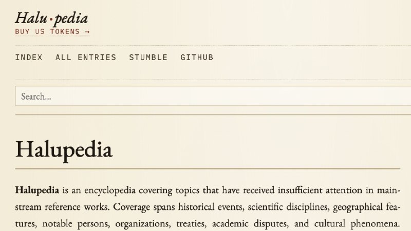 Halupedia —— AI 幻觉的「维基百科」👽 今天想跟大家分享一个特别的项目：Halupedia，它把 AI 的“幻觉”变成了百科条目