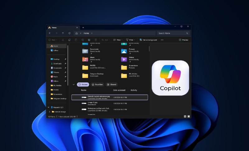 ↩️🖼 微软测试 Windows 11 文件资源管理器内置 Copilot 功能科技圈🎗在花频道📮:微软测试新一代 Edge Copilot，可直接访问用户浏览器数据执行任务 Windows Latest 报道，微软正为 Windows 11 Edge 浏览器测试与 Copilot 深度整合的新功能，代号“Browser Actions”