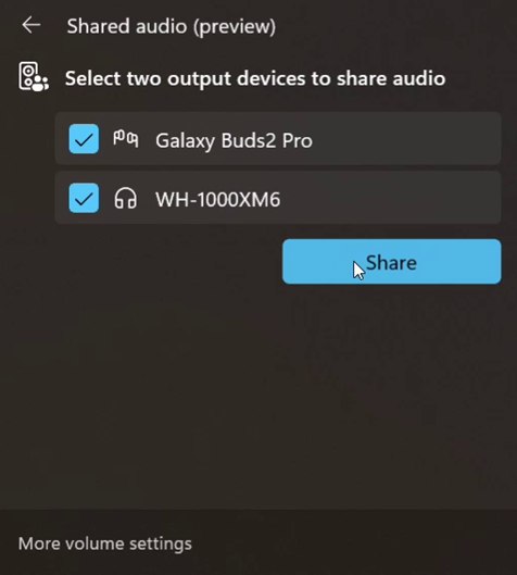 🎧 Windows 11新增蓝牙音频共享功能，目前仅限高通骁龙Copilot+ PC微软已在最新的Windows 11 Insider Build 26220.7051中引入期待已久的蓝牙音频共享功能