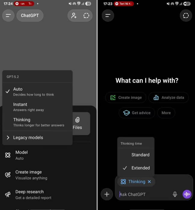 OpenAI 更新手机版 ChatGPT，用户可调节 AI 思考深度OpenAI 对其安卓版和 iOS 版 ChatGPT 应用进行了重要更新，新增了 “思考时长” 调节功能
