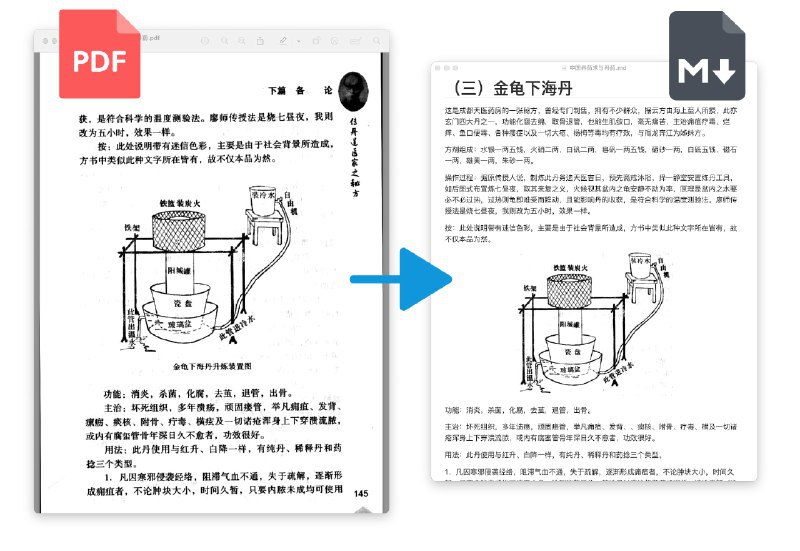 #PDF #工具 #OCR #deepseek⚙️ PDF Craft - 一个用于将 PDF 转换为 Markdown 或 EPUB 的工具它基于 DeepSeek OCR 进行文档识别，支持复杂内容识别，能自动识别文档结构，过滤干扰信息，妥善处理脚注、公式、表格等元素📮投稿 📢频道 💬群聊 🔎索引via 极客分享 - Telegram Channel