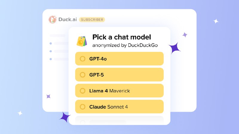 DuckDuckGo在其订阅计划中添加了对高级AI模型的访问权限注重隐私的消费科技公司 DuckDuckGo去年推出了一项订阅计划，捆绑了 VPN 服务、个人信息删除和身份盗窃恢复服务