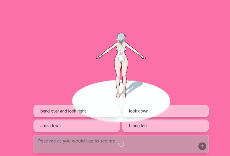 🆔 网站名称：PoPo⭐ 网站功能：3D动画姿势📁 网站简介：一个将自然语言描述转换为MMD角色的3D动画姿势的工具