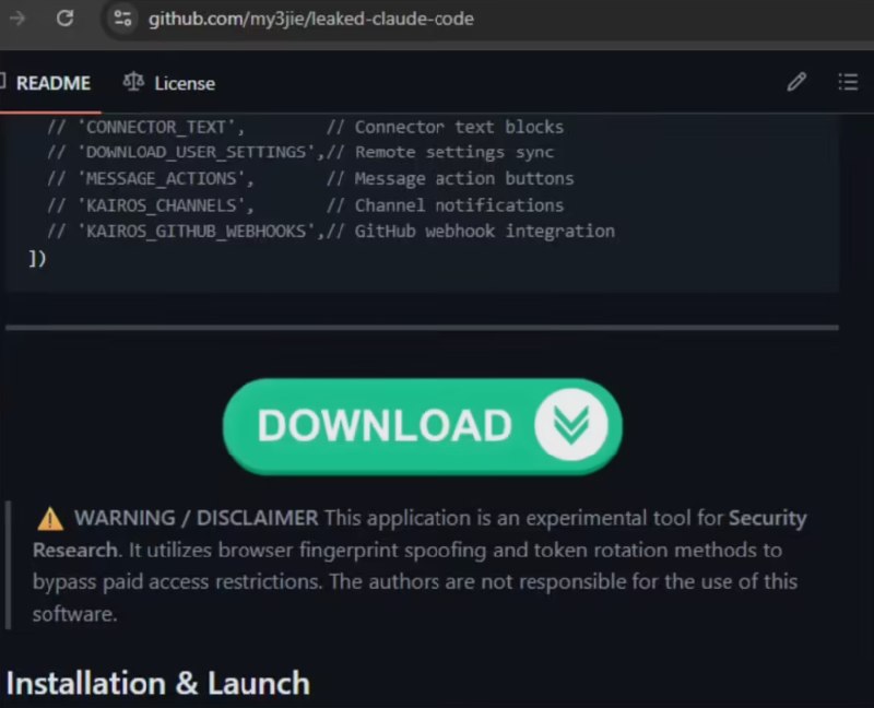 全网警惕！Claude Code 源码泄露引发“次生灾害”：黑客布下 GitHub 钓鱼陷阱据4月2日报道，由 Anthropic 人为失误导致的Claude Code 源码泄露事件仍在持续发酵