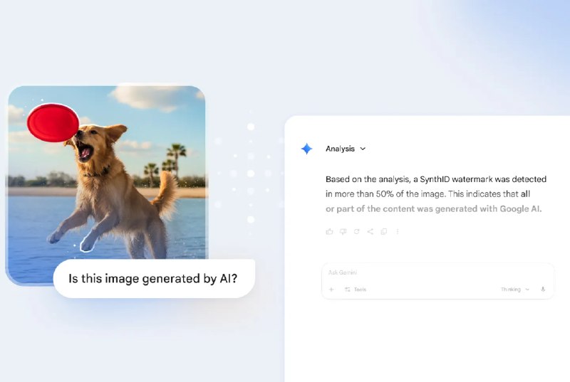 Google Gemini实现识别AI生成内容方面能力的提升Google正让Gemini用户更容易识别部分AI生成内容
