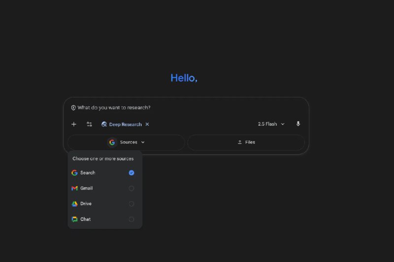 Google Gemini的深度研究功能现可查阅电子邮件、云端硬盘和聊天记录Google许那不Gemini人工智能的“深度研究”（Deep Research）功能现已能够访问用户的Gmail邮件、Google Drive文件和Google Chat聊天记录，为生成AI辅助的研究报告提供更丰富的信息来源