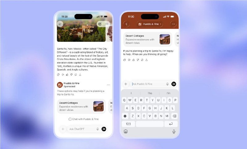 ChatGPT 官宣引入广告：开启“搜索式”变现，免费用户将率先体验为了让更多人能无门槛地接触顶尖 AI 技术，OpenAI 近期宣布了一项重大商业化调整