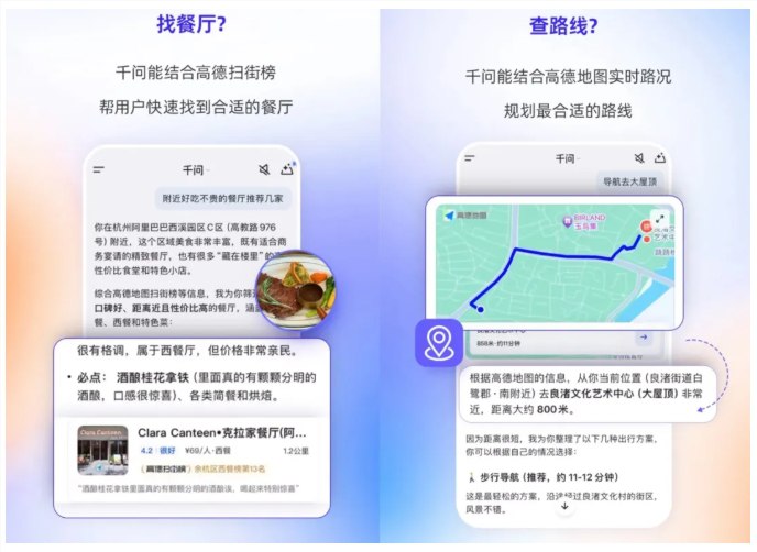 千问 App 全面接入高德地图，AI 赋能出行“顺路”体验出行与生活服务的边界正在被 AI 进一步打破
