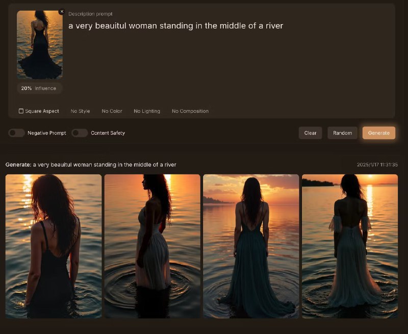 #AI绘画 #Flux🖼 号称世界上第一个免费、无限制的 Flux AI 图像生成器免费，基于 Flux.1 Dev 模型开发者的 x ID 是 Mark Liu，也许是华人，暂不知道能免费多久，先用了再说📑相关阅读炸裂！黑森林实验室发布开源文生图模型「FLUX.1」📮投稿 📢频道 💬群聊 🔎索引via 极客分享 - Telegram Channel
